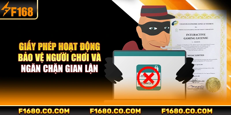 Giấy phép hoạt động bảo vệ người chơi và ngăn chặn gian lận