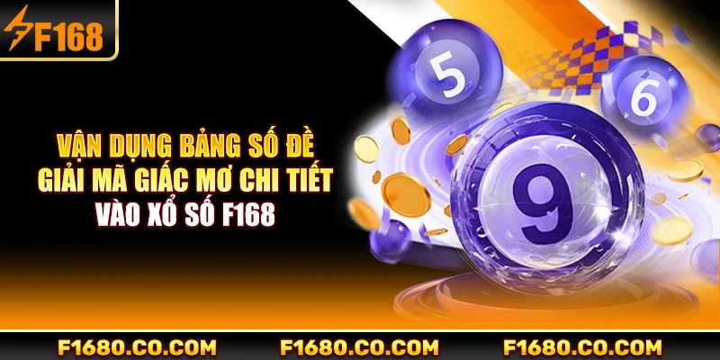Vận dụng bảng số đề giải mã giấc mơ chi tiết vào xổ số F168